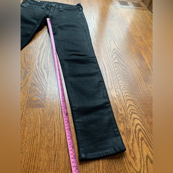 True Religion Skinny Coated Jeans, Black, Size 27 - Picture 11 of 11